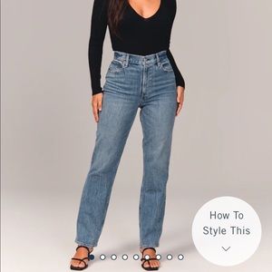 Abercrombie 90s straight ultra high rise